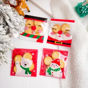 Bolsas autoadhesivas para galletas de navidad pack de 4 bonitas bolsas para aperitivos