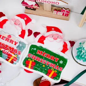 Christmas shaped self adhesive packaging bags for candy nougat baking treats hanging design 50pcs