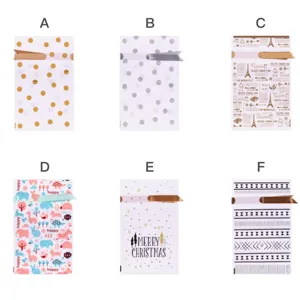 Drawstring Gift Bags Frosted Plastic Candy Cookie Storage Bags With Ribbon Bow For Christmas Birthday Party Gift Wrap