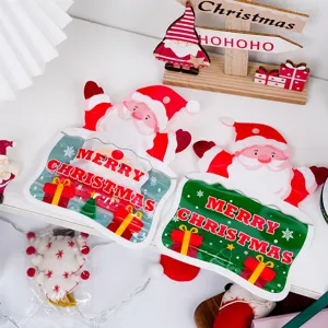 Christmas Santa Claus Packaging Bags Self-Adhesive Plastic Pouches For Holiday Baking Nougat Toffee Candy Gift Bags