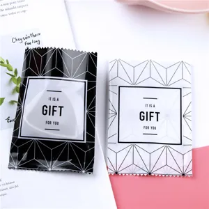 Minimalista Plástico Bolsas Termosellables Embalaje Patrón de Rejilla Espesada Snack Galleta Bolsa Para Panadería Galleta Pastel de Luna Postre Embalaje Bolsas