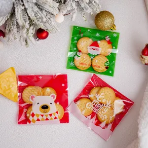 Weihnachten Cartoon Keksverpackung Beutel Süßigkeiten Geschenktüten für Party neu