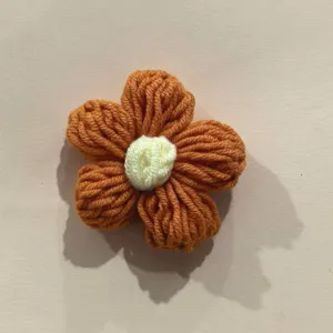Handmade crochet puff flower yarn accessory 6cm DIY clothing bag decorative flower craft supply
