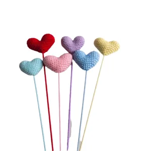Fiore cuore uncinetto fatto mano multicolore regalo amore lavorato maglia principale