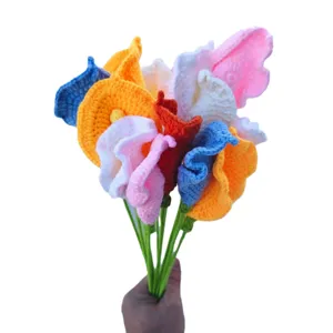 Handgemachte gehäkelte Calla Lilie Blumenstrauß bunte künstliche Dekoration Floral