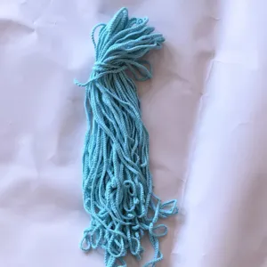 Ανοιχτό μπλε πλεκτό κορδόνι βελονάκι DIY χειροποίητο αξεσουάρ ένδυσης κορδόνι κουρτίνας