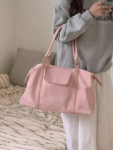 Grosse kapazitaet rosa reisetasche, stilvolle schultertasche gepaecktasche fuer damen alltag.