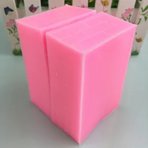 Rosa rechteckige Silikonform für Seife Kerze Harz Backen Handwerk DIY Set 2 Stk