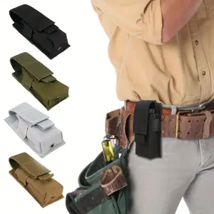 Tactical Flashlight Pouch Nylon Outdoor Running Portable Small Molle Waist Bag EDC Utility Tool Storage Pouch