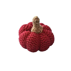 Handmade crochet wool pumpkin decoration for Halloween gift and lovely tabletop display.