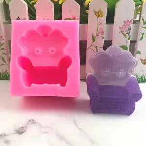 3D europäische Sofa Silikonform zum Backen, Kuchendekoration und Epoxidharz Handwerk.