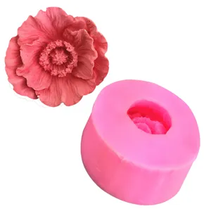 Siliconen Bloem Bakvorm Bloemenpatroon Chocolade Handgemaakte Zeep Kaars Gips Decoratie Vorm Bakken Keukengerei Thuis DIY Ambacht Fondant Vorm Roze