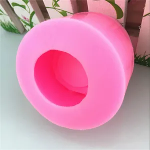 Stampo in silicone rotondo rosa per sapone fatto a mano, gesso e decorazione torte.