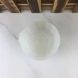 White silicone rose baking mold for mooncake fondant cake decorating chocolate kitchen tool.