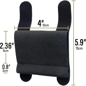 Tactical tourniquet holder elastic strap, black tactical gear pouch with hook and loop.