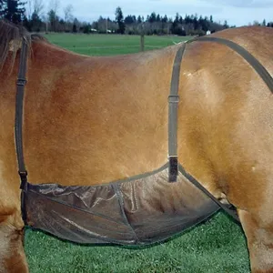 Protecteur de ventre de cheval respirant filet anti-mouches sangles réglables équitation
