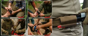 Tactical TQ holster sleeve pouch for belt outdoor emergency gear quick release carrier