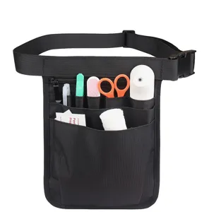 Multi-functional utility nurse fanny pack with multiple pockets for outdoor tools.