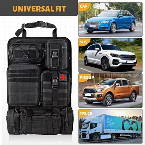 Car seat back organizer tactical Molle storage bag multi-pocket universal fit auto interior