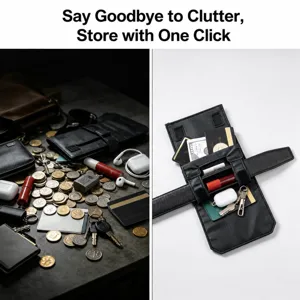 Multifunctional belt pouch and mini card organizer travel wallet for daily storage
