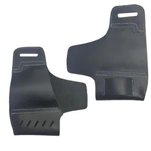 Black leather waist holster tool pouch tactical belt sheath for outdoor EDC gear and gadgets.