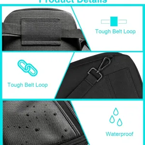 Détails en gros plan du sac bandoulière tactique homme avec boucle résistante et PU étanche.