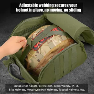 Taktische Helmtesche für Outdoor-Sport, langlebige Nylon MOLLE Aufbewahrungstasche mit Gurt.