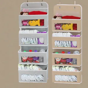 Sac de Rangement Suspendu Multicouche Porte Tissu Non Tissé Organisateur pour Chambre
