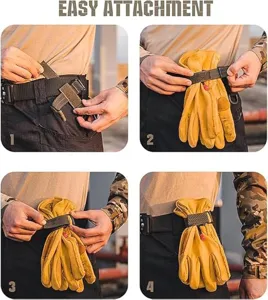 Boucle de rangement pour gants tactiques en nylon sangle attache rapide pour sac à dos