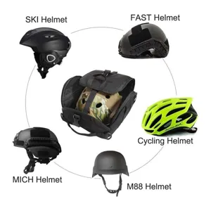 Detailansicht der taktischen Helmangriffs-Tasche mit hoher Kapazität für verschiedene Helme.