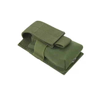 Tactical flashlight pouch nylon outdoor running portable small Molle waist bag green