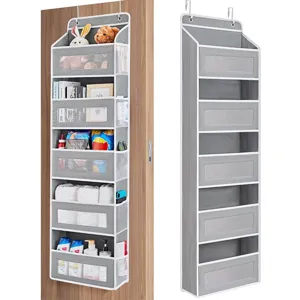 Organisateur de porte suspendu sac de rangement en tissu multicouche pour chambre