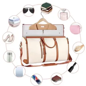 PU Leder Kleidersack Reise-Tasche groessere Kapazitaet Anzug Reisetasche Koffer!