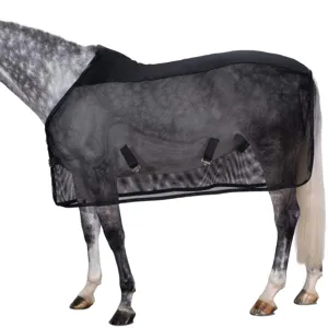 Breathable mesh horse fly sheet adjustable black turnout rug summer horse blanket equestrian supply