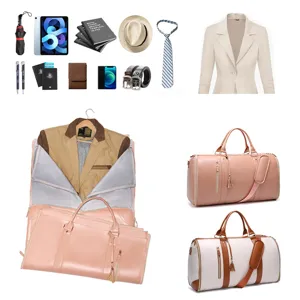 PU Leder Anzug Reisetasche, große Kapazität faltbare Kleidersack Tasche für Business.