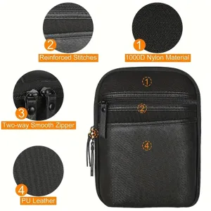 Sac bandouliere tactique homme impermeable nylon cuir PU sac epaule quotidien neuf