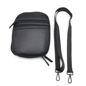 Sac bandouliere tactique homme noir PU dissimule porte sacoche utilitaire voyage chic