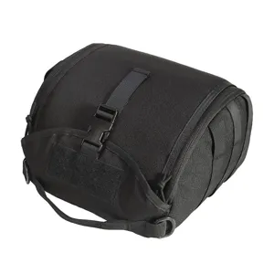 Taktische Helm Tasche Detail schwarze Nylon MOLLE Ausrüstung Befestigung robuster Stauraum