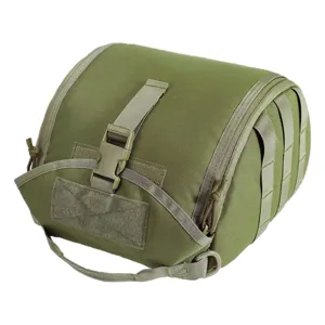 Detailaufnahme der Outdoor Taktischen Helm Tasche, langlebige Nylon MOLLE Ausruestungstasche.