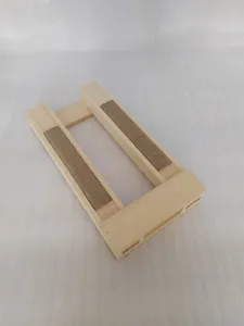 Tabla de rascar para gatos de madera maciza y soporte de ayuda de apareamiento de sisal.