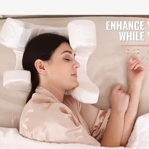 Cuscino da sonno di bellezza antirughe ergonomico in memory foam a lento ritorno per chi dorme.