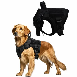 Tactical Dog Vest Harness And Leash Set Waterproof Nylon Dog Clothes For Medium Large Dogs Outdoor Training