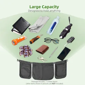 Multi-pocket waist apron detail showing large capacity tool storage with adjustable belt.