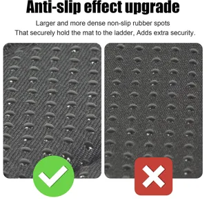 Bunk bed ladder anti-slip mat upgrade detail with dense rubber spots for enhanced safety.