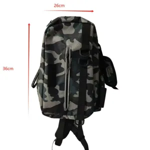 Borsa a tracolla mimetica tattica per pesca all'aperto, resistente tessuto oxford impermeabile.