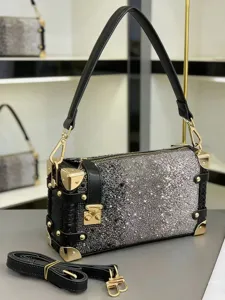 Damen Strass Weichkoffer Umhängetasche Luxus Designer Stil Handtasche Crossover