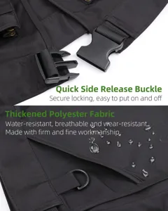 Outdoor multi-functional tool waist bag detail view showing sturdy buckle and waterproof fabric.