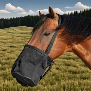 Sac d'Alimentation en Foin pour Chevaux en Nylon Suspendu Imperméable Grande Capacité Poche de Stockage
