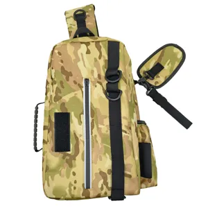 Borsa a tracolla da pesca mimetica multifunzionale marsupio tattico impermeabile