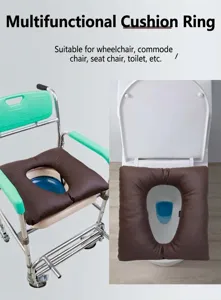 Waterproof thickened commode cushion ring soft pressure relief toilet seat pad for elderly
